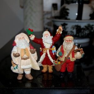 3 Hallmark Santa Ornaments